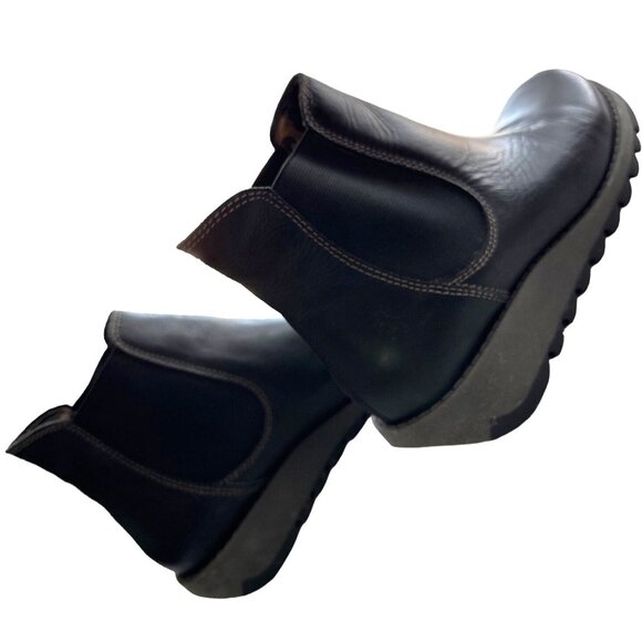 Women's Black Ankle Boots - Picture 8 of 12